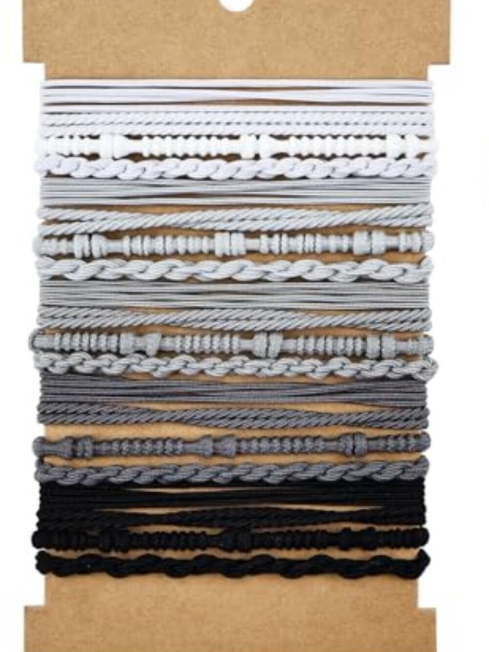 New - Hair Ties for Women - 20PCS Elastic No Damage Hair Bands, Braided Bracelet